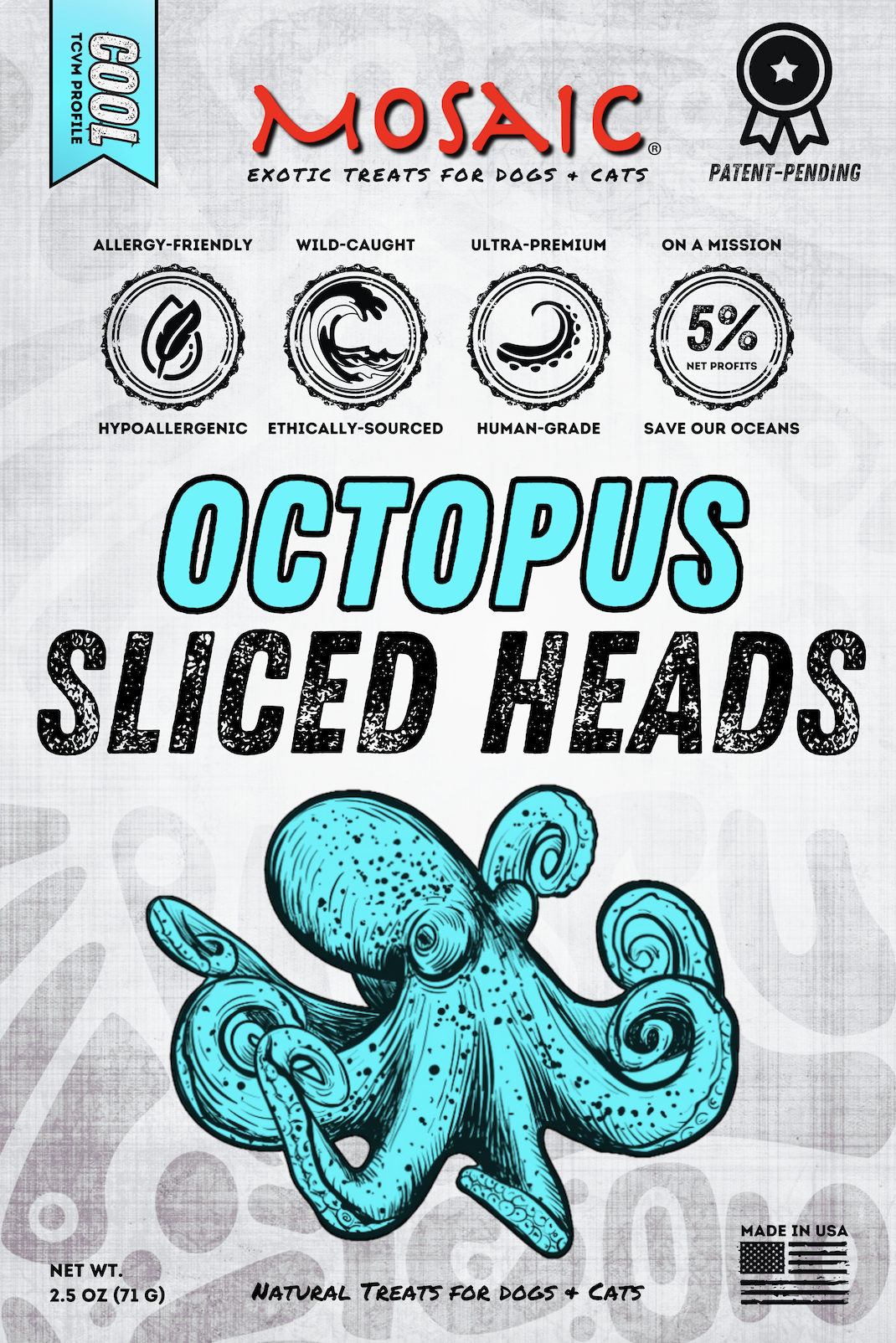 Freeze-Dried Wild-Caught Octopus Tentacles for Dogs & Cats